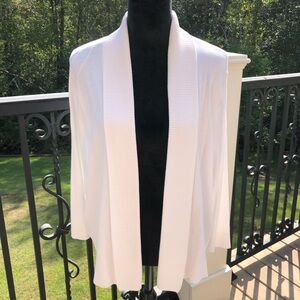 Calvin Klein White Women's Shrug Cardigan 2X